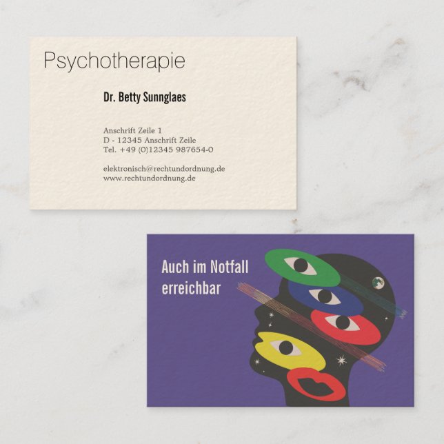 Tarjeta De Visita Psychologinnen  (Anverso / Reverso)