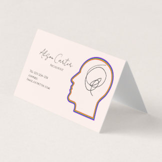 Tarjeta De Visita psycology editable business card 