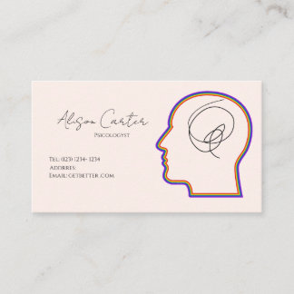 Tarjeta De Visita psycology editable business card 