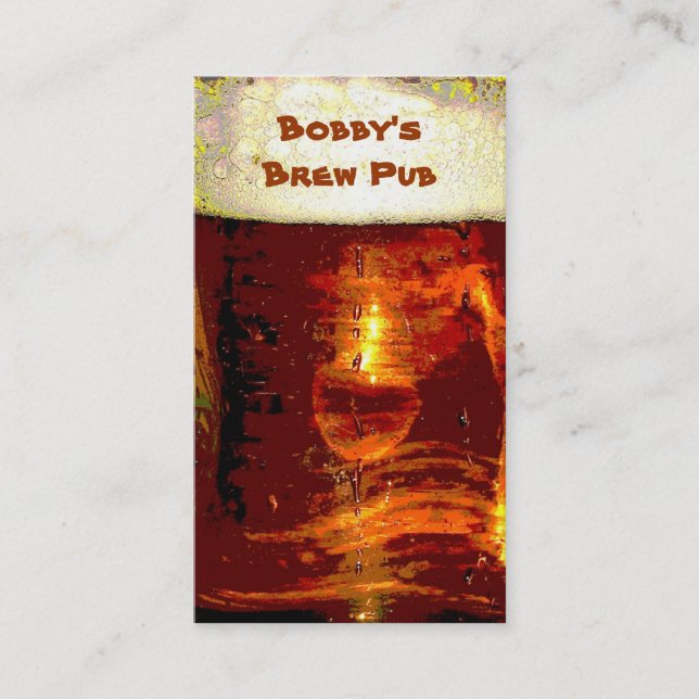 Tarjeta De Visita Pub de Brew (Anverso)