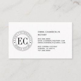 Tarjeta de visita pública de notario móvil