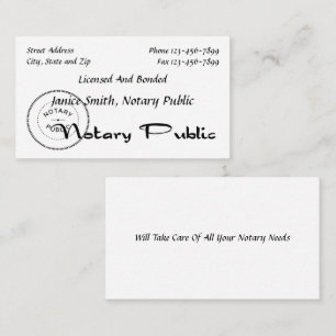 Tarjeta de visita pública notarial