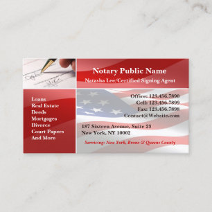 Tarjeta de visita pública notarial