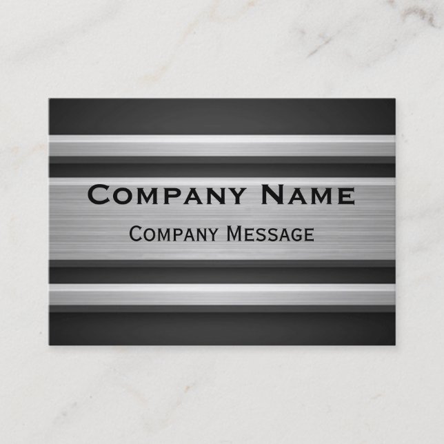 Tarjeta De Visita Publicidad comercial de aspecto Metalizado platead (Anverso)