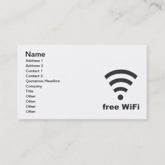 Tarjeta De Visita PUBLICIDAD DE INTERNET GRATUITA DE WIFI Vector COM