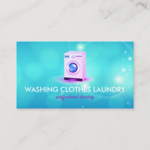 Tarjeta De Visita Publicidad de lavado de ropa limpieza de ropa