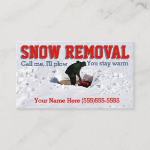 Tarjeta De Visita Publicidad de nieve en segundo plano.Negocio de el