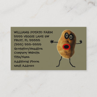 Tarjeta De Visita Publicidad divertida de los granjeros de papas