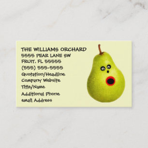Tarjeta De Visita Publicidad divertida de Pear Grower