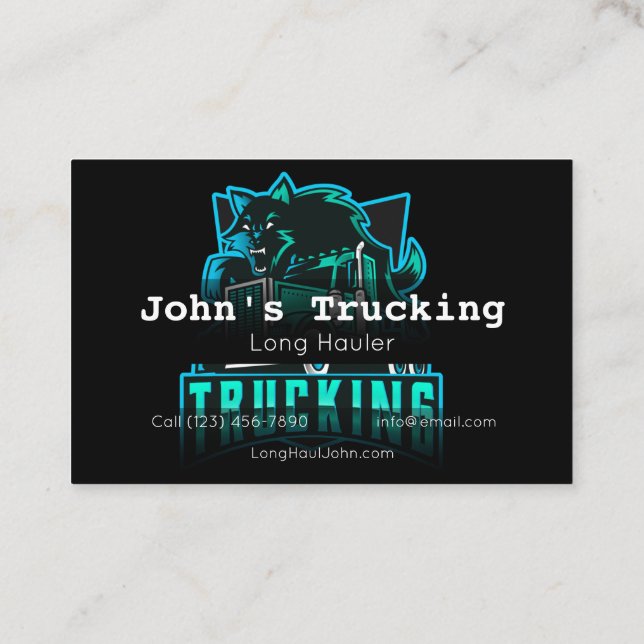 Tarjeta De Visita Publicidad Empresa de servicios Hauling Busine (Reverso)