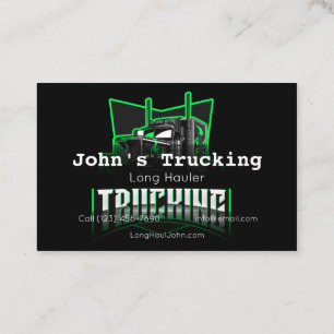 Tarjeta De Visita Publicidad Empresa de servicios Hauling Busine
