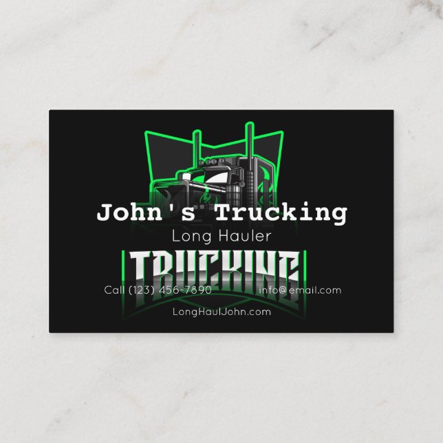 Tarjeta De Visita Publicidad Empresa de servicios Hauling Busine (Reverso)