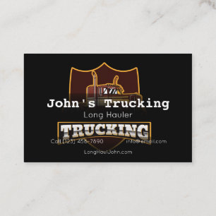 Tarjeta De Visita Publicidad Empresa de servicios Hauling Busine