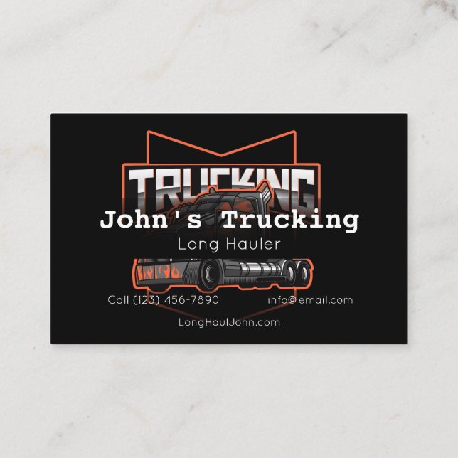 Tarjeta De Visita Publicidad Empresa de servicios Hauling Busine (Reverso)