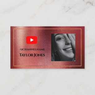 Tarjeta De Visita Publicidad en canal de YOUTUBE Foto de código QR