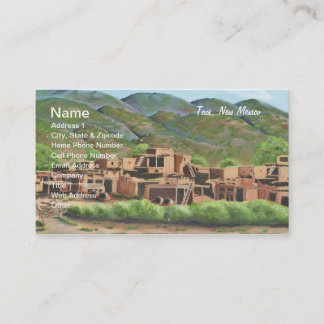 Tarjeta De Visita Pueblo de Taos, New México