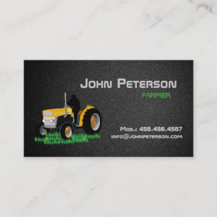 Tarjeta De Visita Pueblo del granjero que cultiva el tractor de la