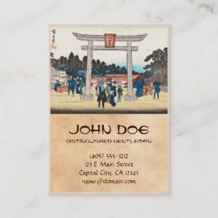 Tarjeta De Visita Pueblo japonés fresco de la puerta de los toros