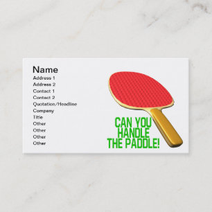Tarjeta De Visita Puede usted manejar la paleta