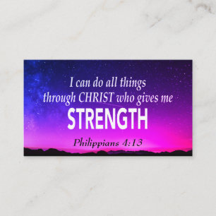 Tarjeta De Visita PUEDO HACER TODAS LAS COSAS   Filipinas 4:13   Esc