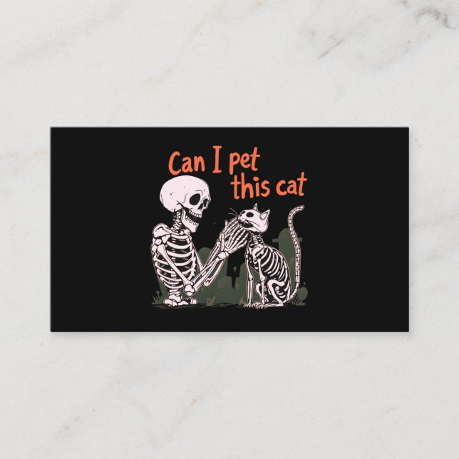 Tarjeta De Visita ¿Puedo Mascota A Este Gato? ¡Diseño para los curio (Anverso)
