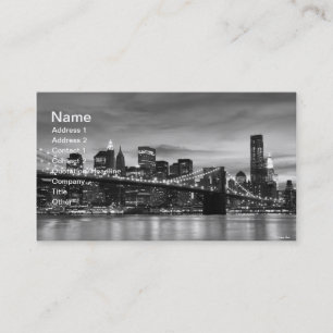 Tarjeta De Visita Puente de Brooklyn y horizonte de Manhattan en la
