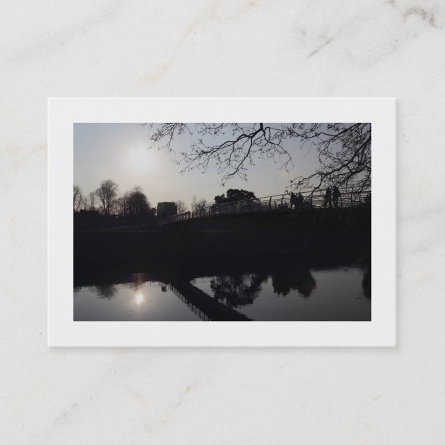 Tarjeta De Visita Puente de pie sobre un río (bordeado) (Anverso)