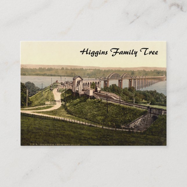 Tarjeta De Visita Puente de Severn, agudeza, Gloucestershire, (Anverso)
