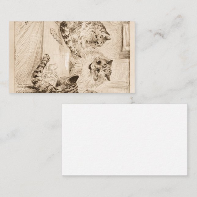 Tarjeta De Visita Puente de suspiros por Louis Wain (Anverso / Reverso)