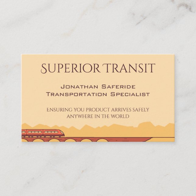 Tarjeta De Visita Puente de travesía de trenes suburbanos en la mont (Anverso)