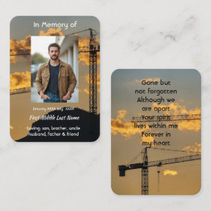 Tarjeta De Visita Puente elevado de recuerdo conmemorativo Grúa de f