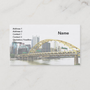 Tarjeta De Visita Puente Fort Pitt en Pittsburgh, Pennsylvania