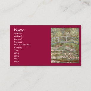 Tarjeta De Visita Puente sobre un estanque de nenúfares por Monet