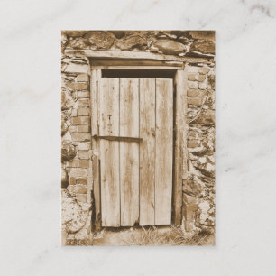 TARJETA DE VISITA PUERTA ANTIGUA DE BAÑO