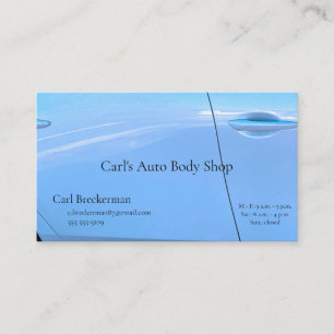 Tarjeta De Visita Puerta de coche azul claro