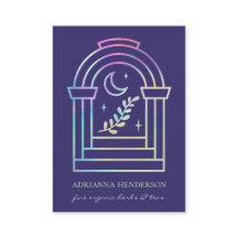 Puerta del Boho Místico Holográfica de la Luna y l