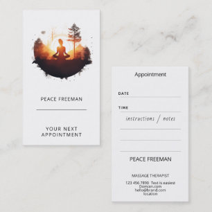 Tarjeta De Visita Puerta Dorada Meditación al Atardecer