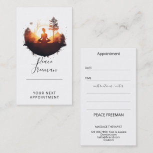 Tarjeta De Visita Puerta Dorada Meditación al Atardecer