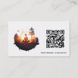 Tarjeta De Visita Puerta Dorada Meditación al Atardecer