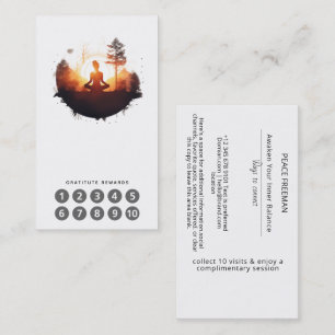 Tarjeta De Visita Puerta Dorada Meditación al Atardecer