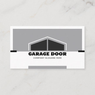 Tarjeta De Visita Puerta monocroma de garaje