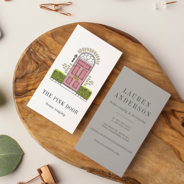 Tarjeta De Visita Puerta rosa | Diseño de instalaciones o interiores (Subido por el creador)