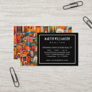 Tarjeta De Visita Puertas clásicas modernas profesionales de las