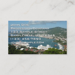 Tarjeta De Visita Puerto de St. Thomas Islas Vírgenes Estadounidense