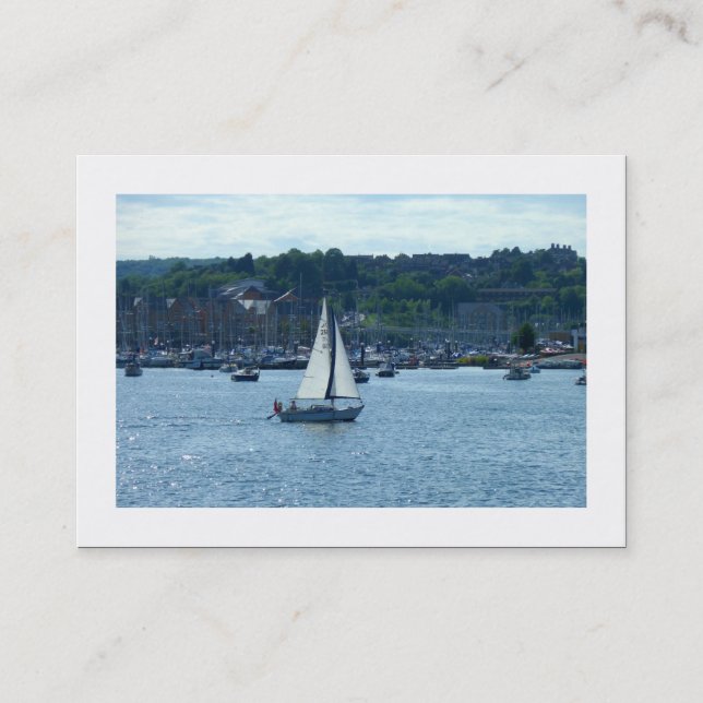 Tarjeta De Visita Puerto Deportivo de Cardiff (bordeado) (Anverso)