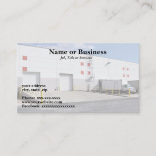 Tarjeta De Visita puertos de envío por un almacén