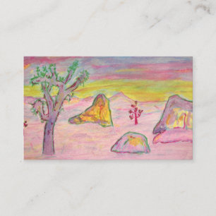 Tarjeta De Visita Puesta de sol del árbol Joshua