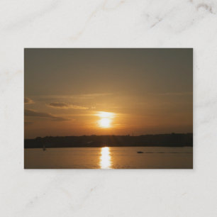 Tarjeta De Visita Puesta de sol sobre la bahía de Cardiff