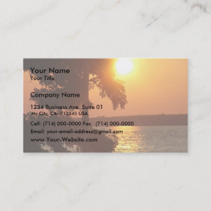 Tarjeta De Visita Puesta De Sol (Tomada Del Sylvan Beach Ny)