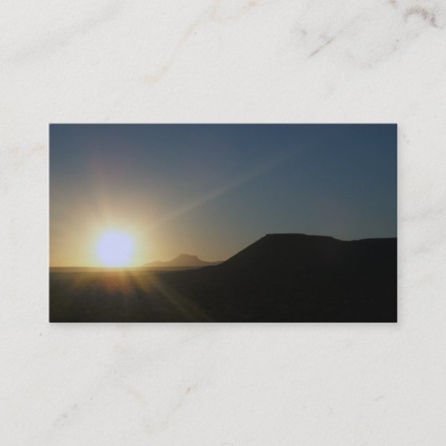 Tarjeta De Visita puesta de sol : utah (Anverso)